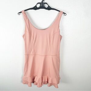 JOYLAB Peach Ruffle Trim Tennis Dress, Size Large